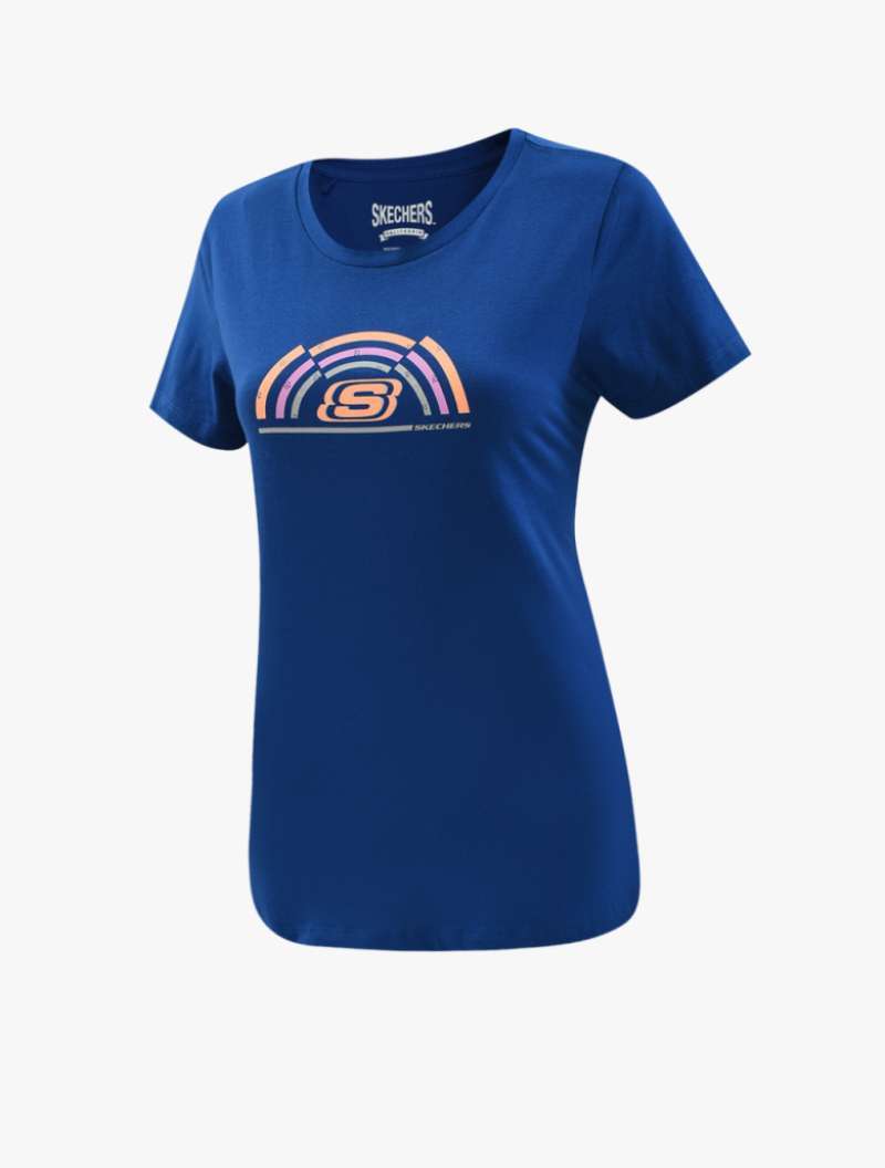 Skechers t shirt womens orange store