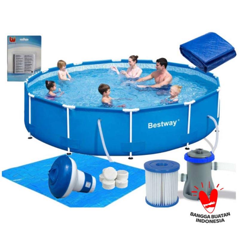 Jual Bestway 56408 Bulat Portabel Plastik Kolam Renang Anak Jumbo Online Oktober 2020 Blibli Com