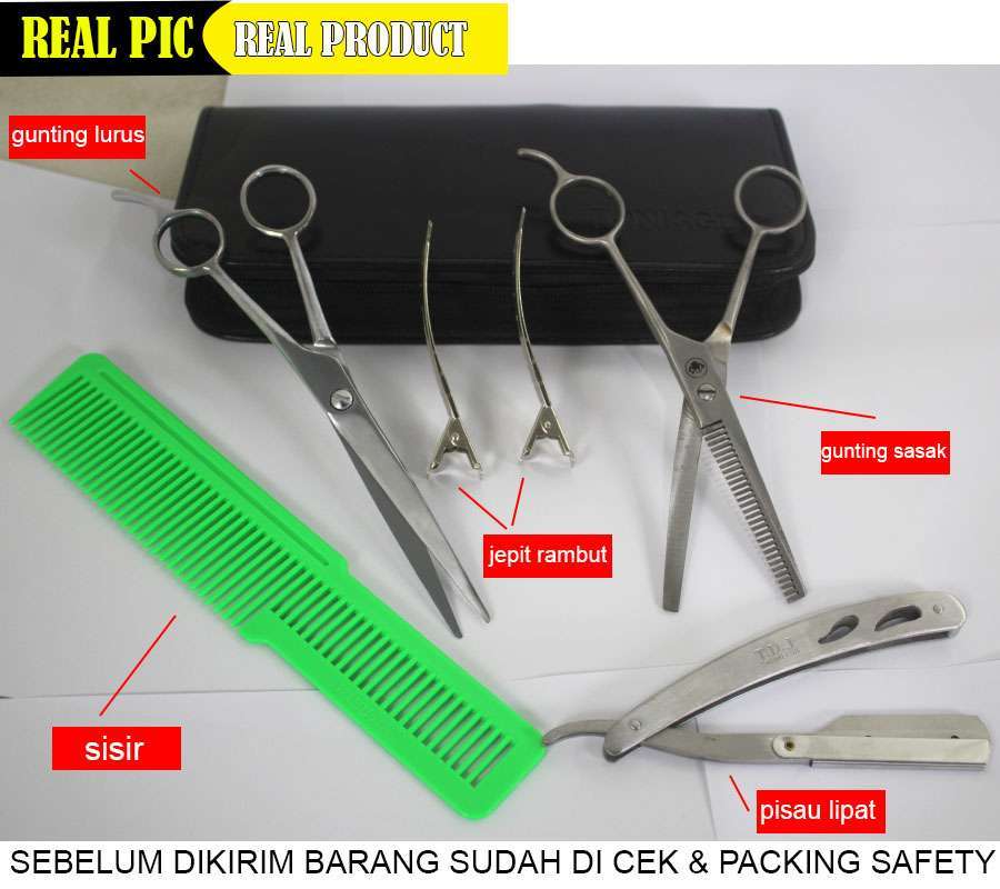 Peralatan Barbershop All In One Gunting Sasak Gunting Lurus Pisau Lipat Sisir Penjepit Komplit Terbaru Agustus 2021 Harga Murah Kualitas Terjamin Blibli