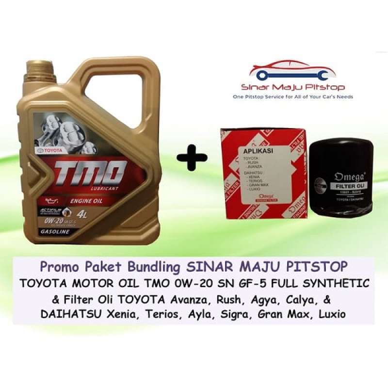 Jual Tmo 0w 20 Api Sn Paket Bundling Oli Mobil Filter Oli For Daihatsu Sirion Sigra Ayla Original 4 L Online September 2020 Blibli Com