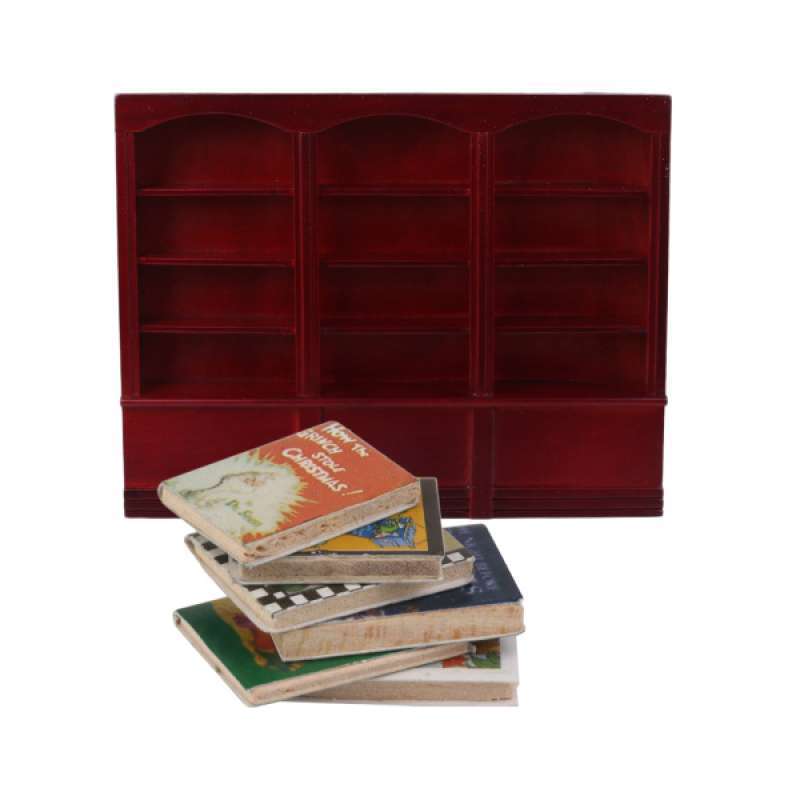 6pcs Wooden Books Colorful for 1/12 Dollhouse Miniature Library Study Room 