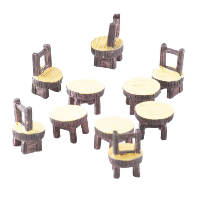Jual 5 Set Diy Table Chair Decor Furniture Model For Miniature Scene Building L Online September 2020 Blibli Com