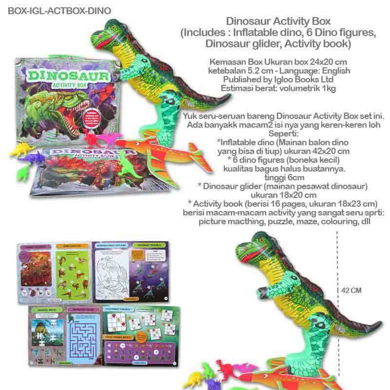 Jual Dinosaur Activity Box Includes Inflatable Dino 6 Dino Figures Dinosaur Glider Activity Book Online September 2020 Blibli Com