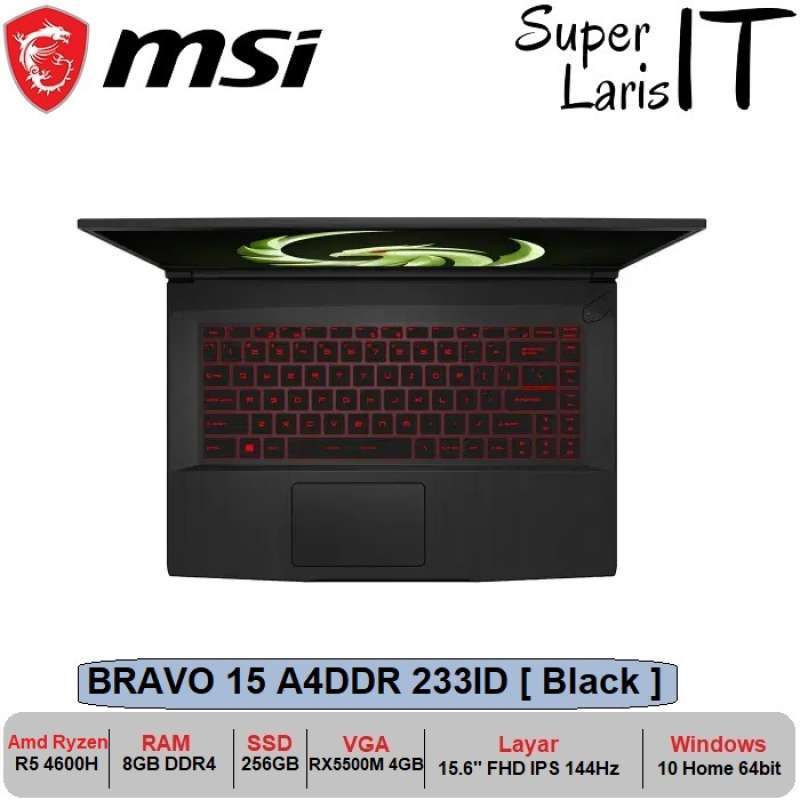 Jual Gaming Msi Bravo 15 A4ddr 233 Ryzen 5 4600h Rx5500m 4gb 15 6 Ips 144hz Online Desember 2020 Blibli
