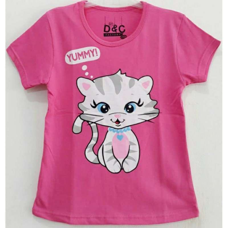 Jual Baju Kaos Atasan Pendek Anak Karakter Kucing Cat Yummy Online Desember 2020 Blibli