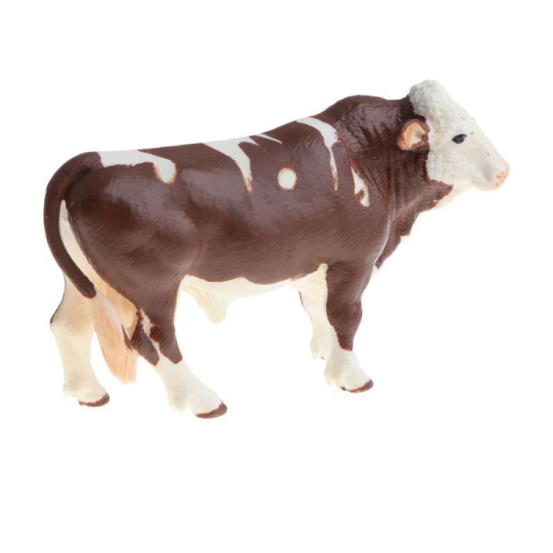 Lifelike Farm Animal Model Figure Toy Collectible Home Décor Yellow Cow 