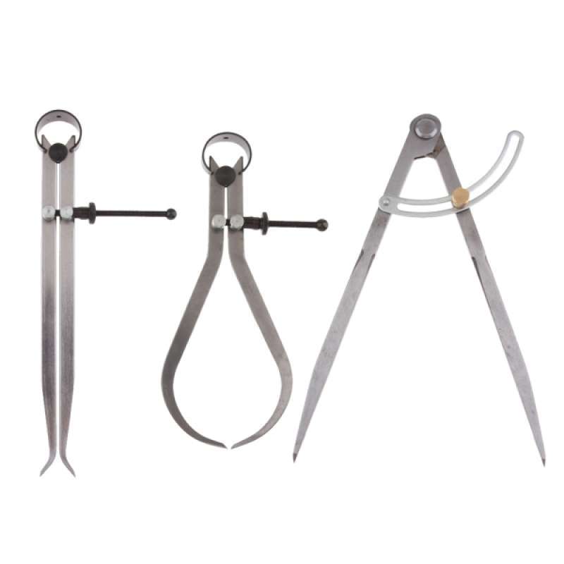 Spring Caliper Set x 3 Internal External Dividing Dividers 12" 300mm W4102 