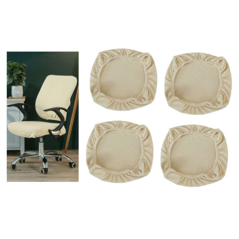 Jual 4x Stretch Spandex Dining Room Chair Seat Covers Removable Anti Dust Dining Chair Seat Cushion Slipcovers For Home Decor Beige Online Oktober 2020 Blibli Com