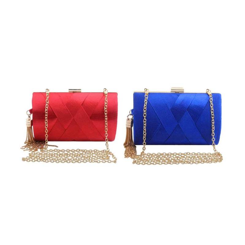 womens red clutch bag