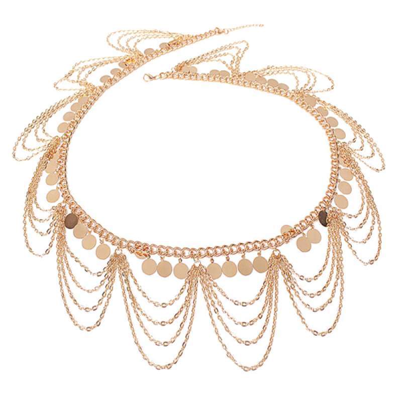 belly necklace chain