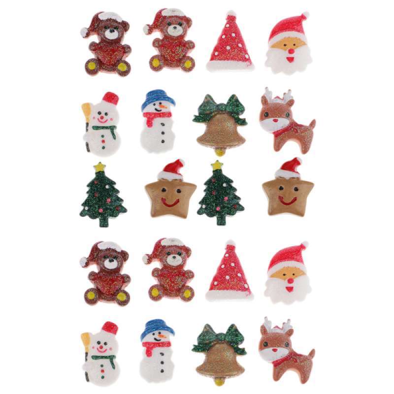Download Jual 20x Assorted Christmas Resin Flatback Embellishment Cabochon For Diy Craft Online Oktober 2020 Blibli Com Yellowimages Mockups