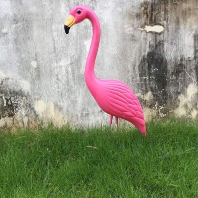 Promo 2 Plastic Pink Flamingo Lawn Figurine Garden Ornaments Party  Grassland Decor Diskon 29% di Seller Homyl - China | Blibli