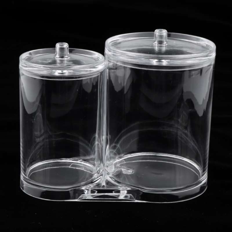 Jual Acrylic Makeup Vanity Cotton Balls Swab Organizer Storage Case Jar Container Online Desember 2020 Blibli