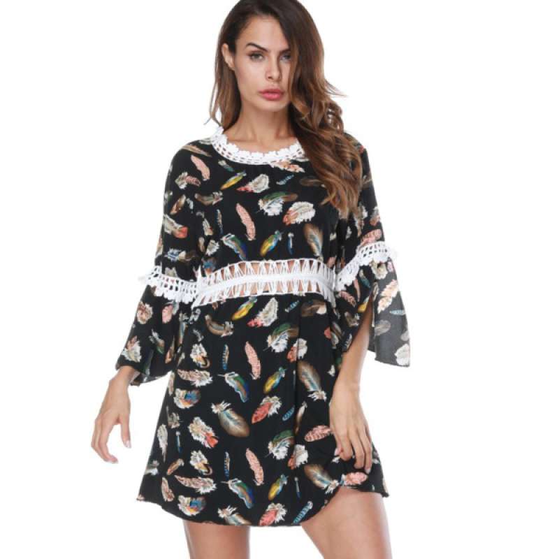 lace and feather dress