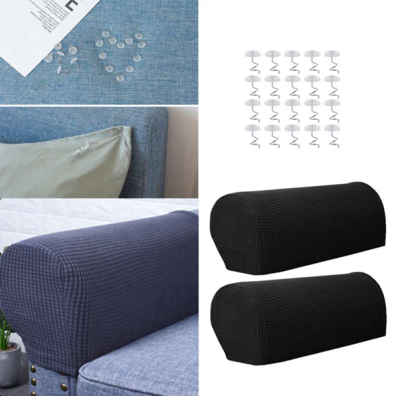 Jual 1 Pair Stretch Sofa Armchair Covers Washable Couch Arm Cover With Twist Pins Online Oktober 2020 Blibli Com