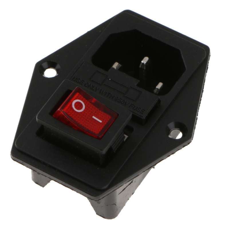 3-Pin IEC320 C14 Inlet Module Plug Fusible Switch Male Power Socket 3-Pin IEC320 C14 Inlet Module Plug Fusible Switch Male Power Socket