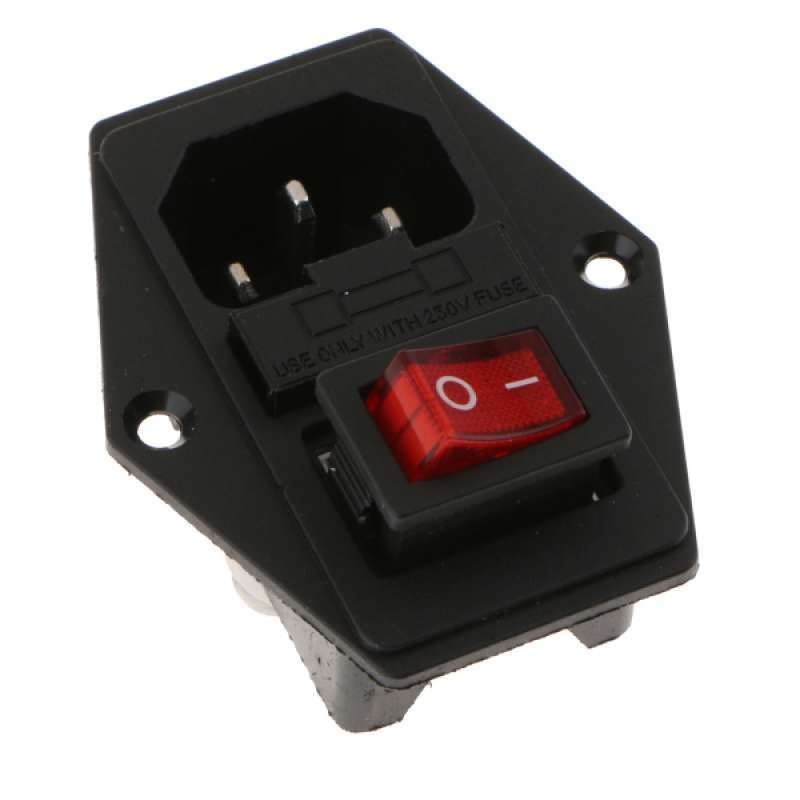 3-Pin IEC320 C14 Inlet Module Plug Fusible Switch Male Power Socket 3-Pin IEC320 C14 Inlet Module Plug Fusible Switch Male Power Socket