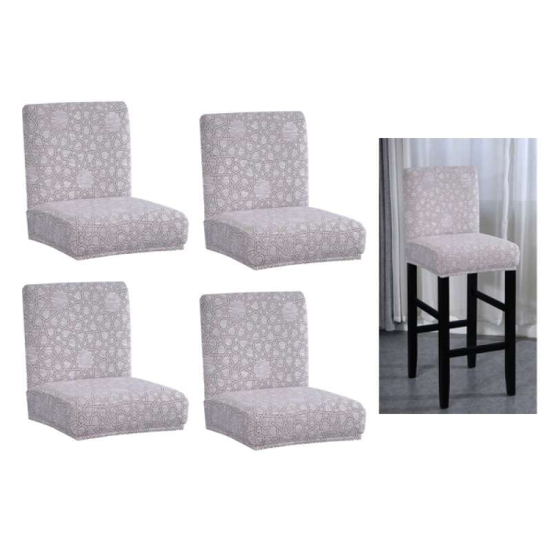 Jual 4 Pcs Elastic Short Back Dining Chair Seat Cover Bar Height Stool Cover Online November 2020 Blibli