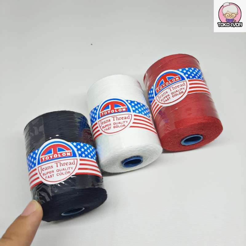 Benang jahit jeans/jaket kulit/celana levis, dll (PILIH WARNA DI VARIAN)