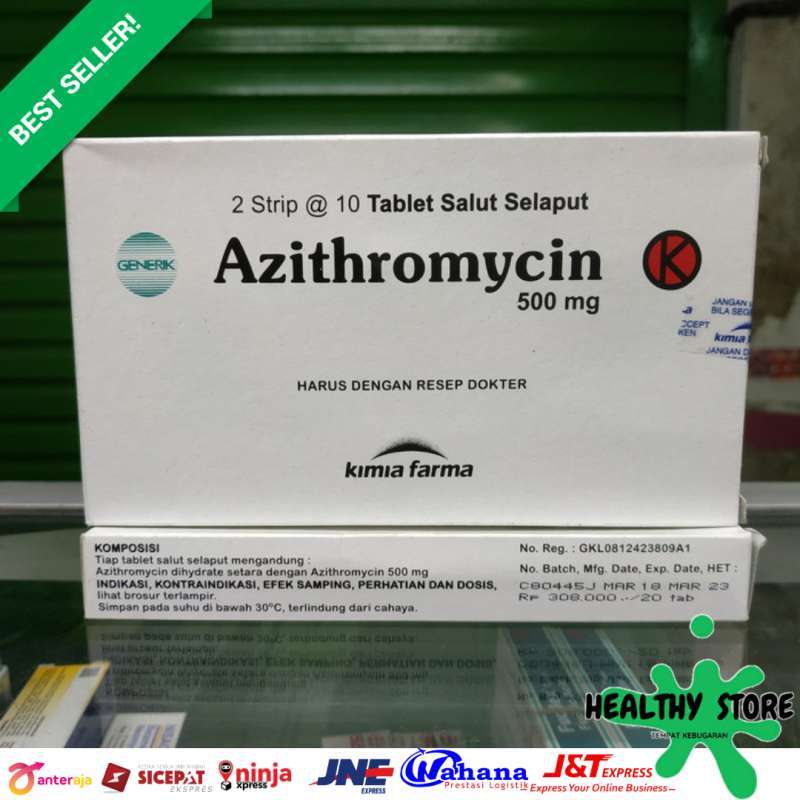 Jual Azithromycin 500 Mg Obat Radang Tenggorokan Original Online Oktober 2020 Blibli Com