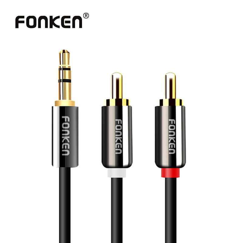 Promo FONKEN Kabel AUX 3.5mm Male ke 2 
