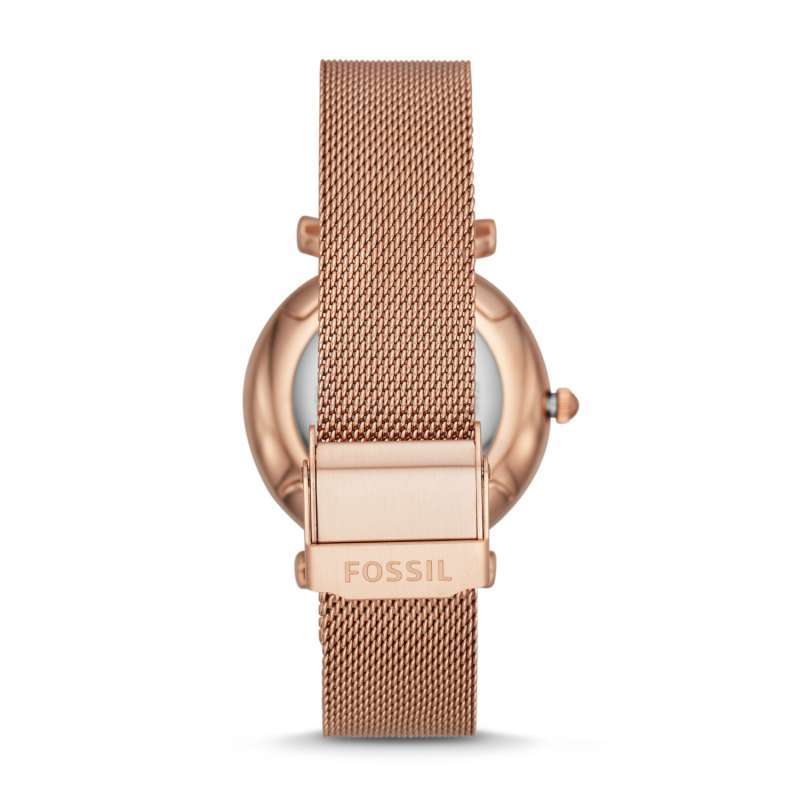 Jual Fossil Carlie Three-Hand Rose Gold 