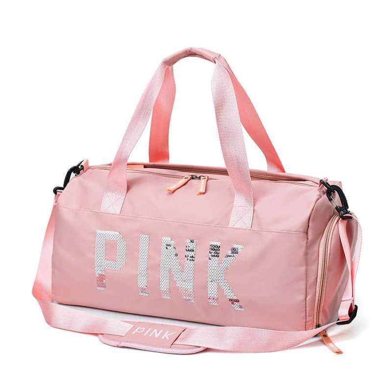 pink duffle