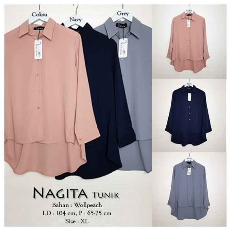 Jual Baju Atasan Wanita Nagita Tunik Blouse Baju Muslim Murah Mei 2021 Blibli