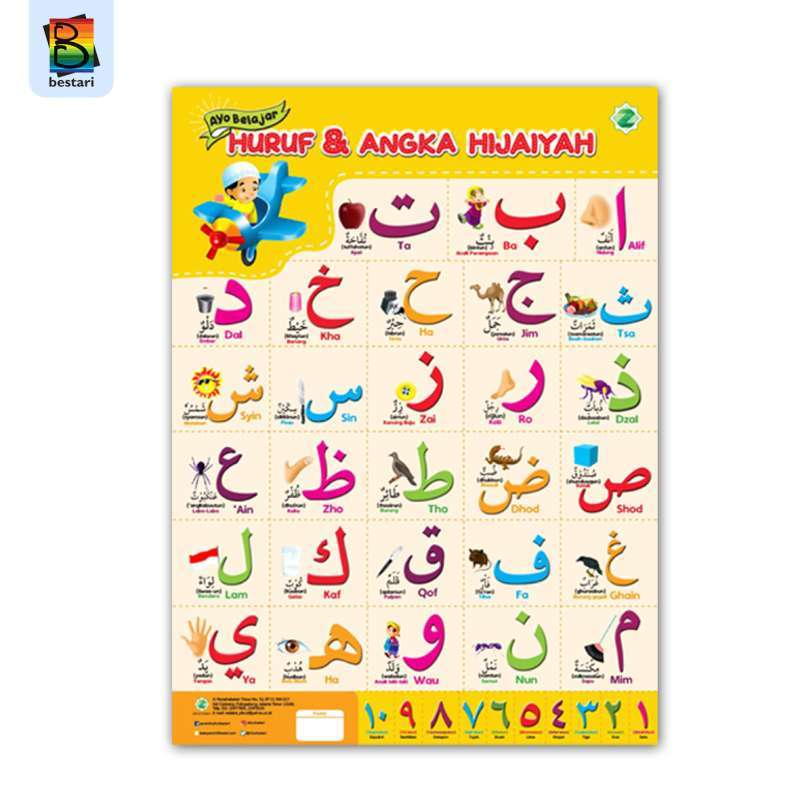 Jual Poster Anak Poster Islami Ayo Belajar Huruf Hijaiyah Dan Angka Online Oktober 2020 Blibli Com