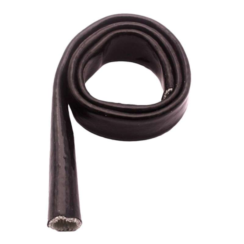 25mm X 3-Ft Black Heat-Shielded Fire Sleeve for Oil Fuel Lines & Electrical Wiring 