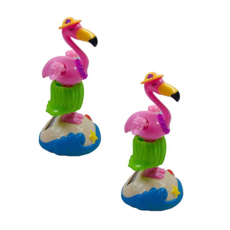 Dancing Frog Flamingo Swinging Bobble Dancer Solar Power Toy Halloween Decor 