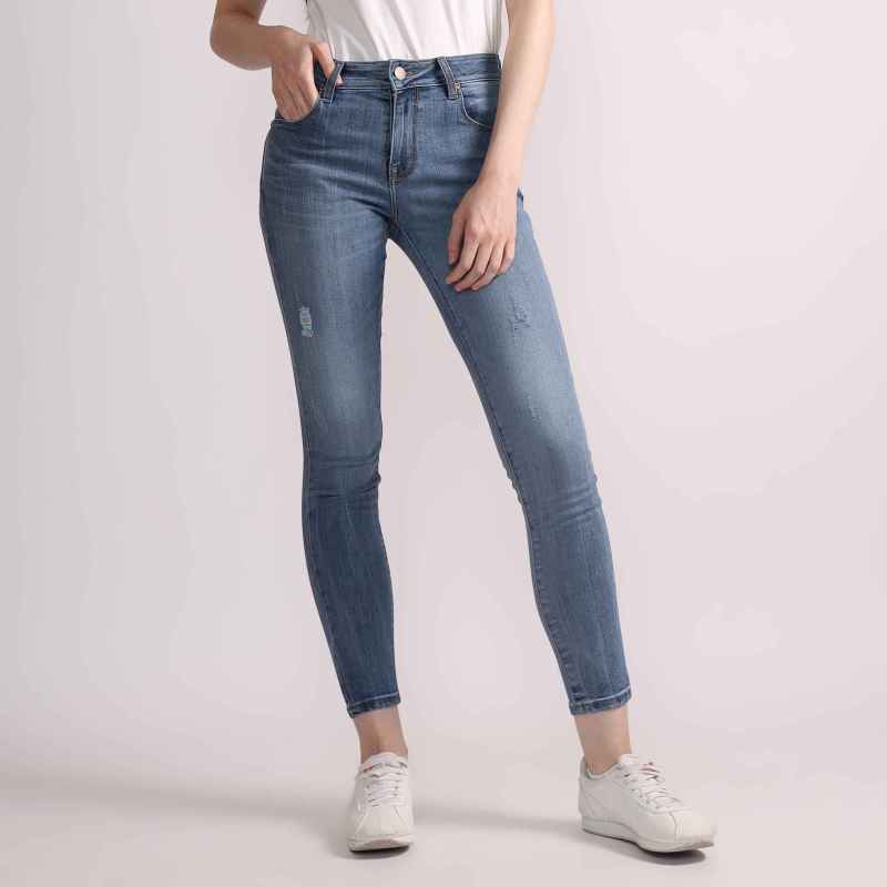 Papperdine 105 Ash Grey Mid Wist Skinny Fit Stretch Jeans Ladies