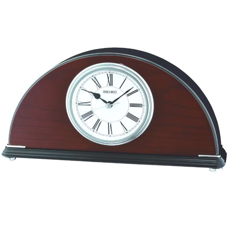 Jam Meja SEIKO QXE 058Z Original Wooden Mantle Clock
