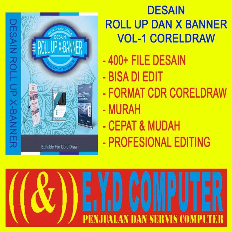 Jual Desain Template Rool Up X Banner Vol 1 Editing Coreldraw Online November 2020 Blibli Com