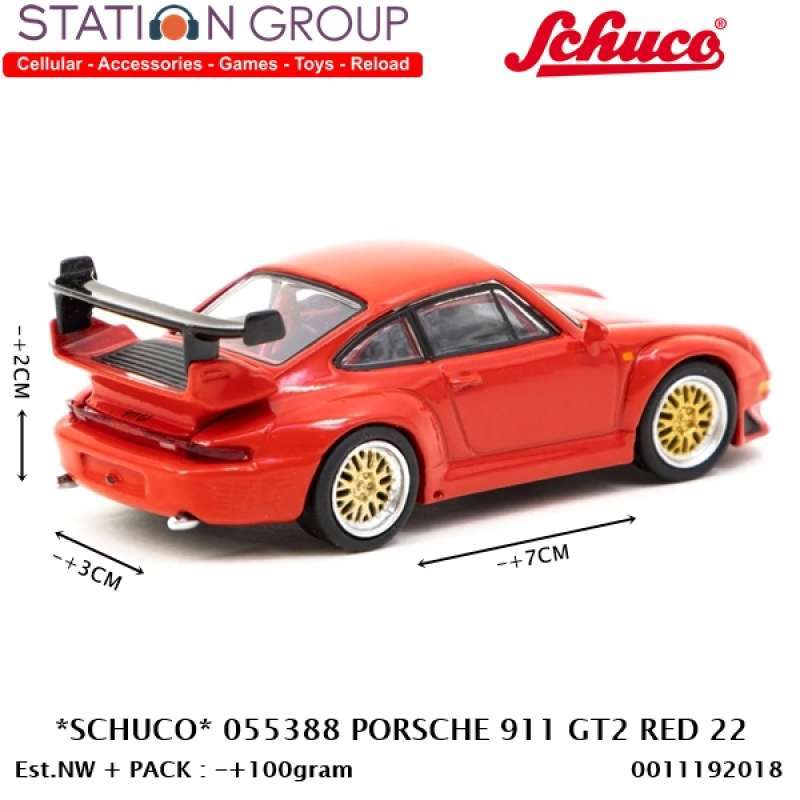 SCHUCO 055388 PORSCHE 911 GT2 RED. DIECAST