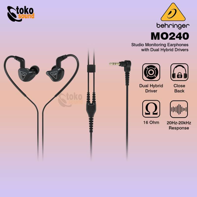 In-ear Monitors Behringer MO240 In-Ear Studio Monitor Earphones