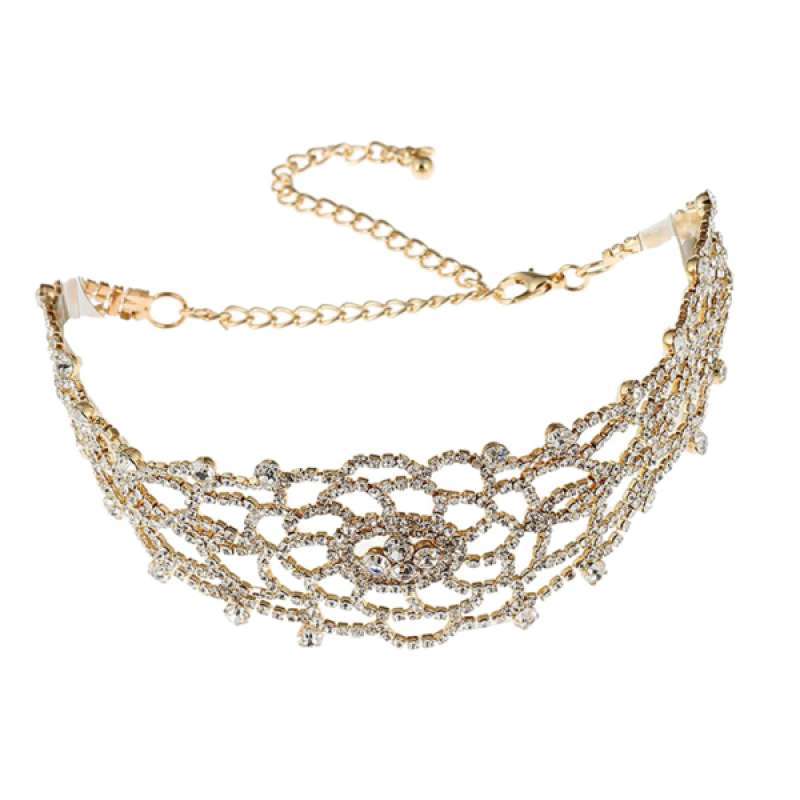 Promo Wide Rhinestone Choker Necklace 