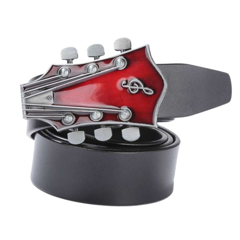 belt with guitar buckle