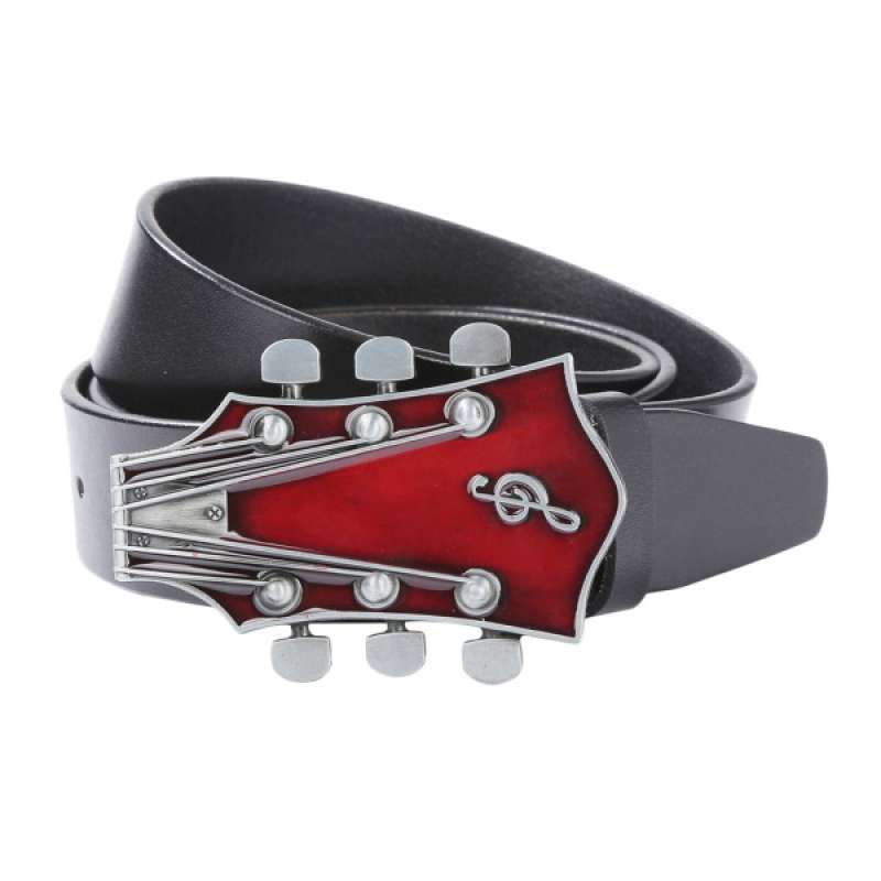 Jual Fashion Vintage Style Western Guitar Shape Buckle Leather Belt For Unisex Online Desember 2020 Blibli
