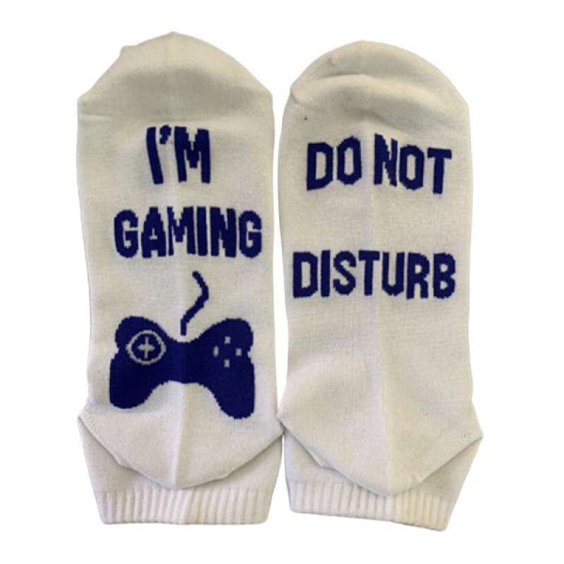 No Slip Gaming Sock for Men Women Gamer Lovers Pack of 2 Do Not Disturb Socks 