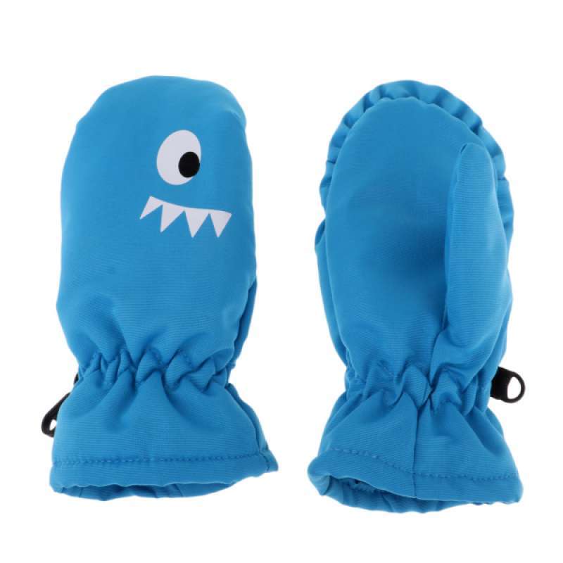blue snow gloves