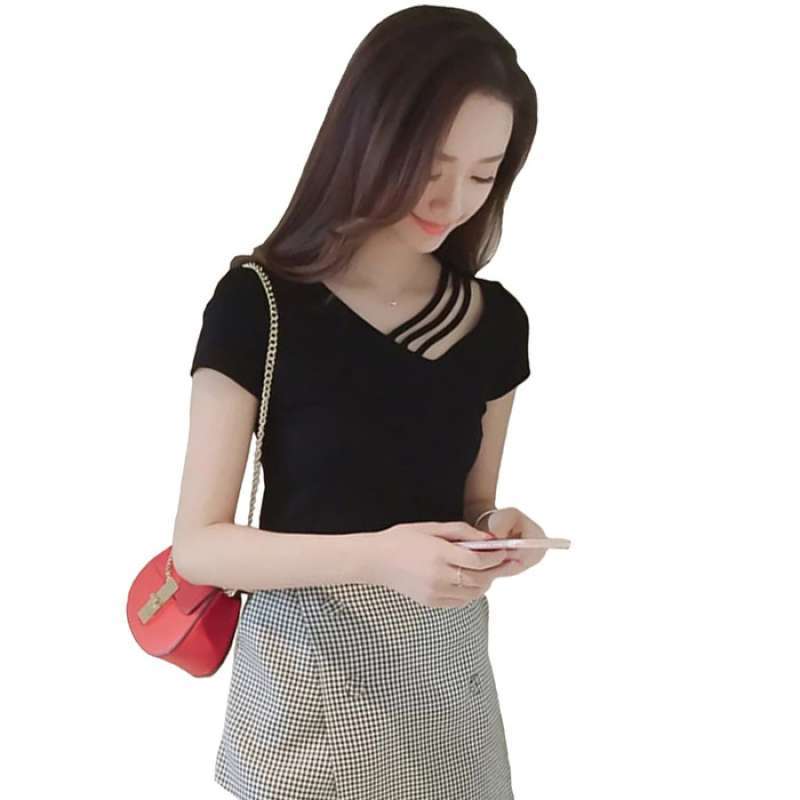 Jual Okechuku Azuza Ss Kaos Wanita Lengan Pendek T Shirt Wanita Gaya Korea Terbaru Juni 2021 Blibli