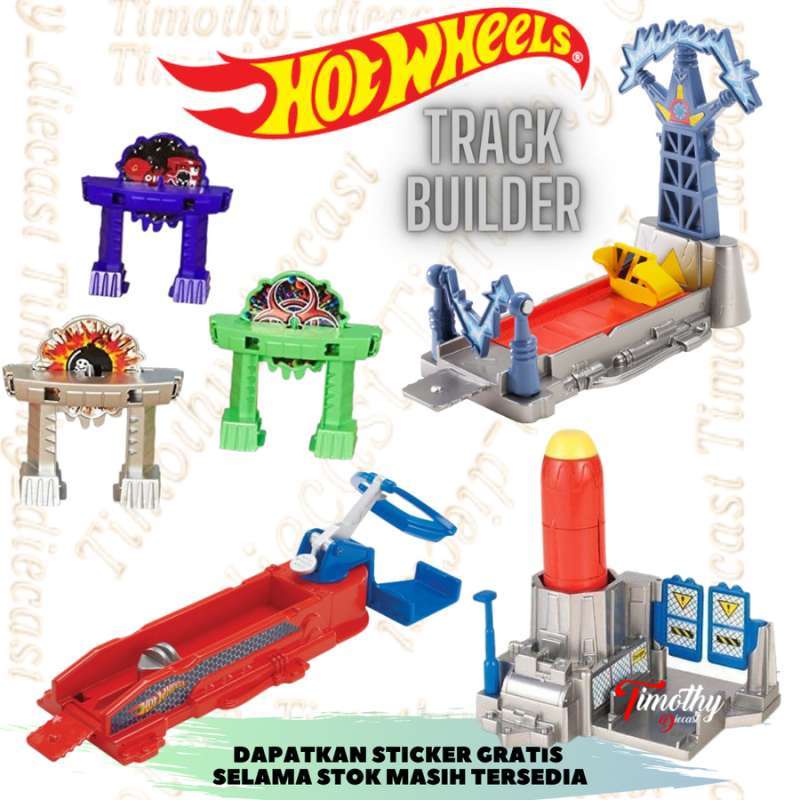 Hot Wheels Work Shop Track Builder Side Shot Launcher Pelontar Ori HW