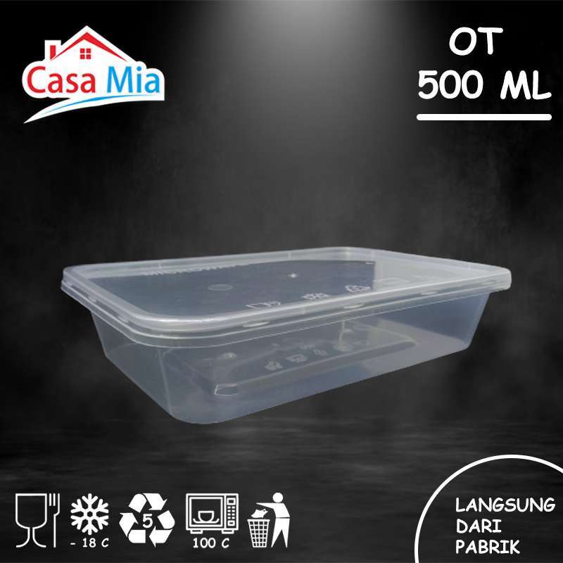 Jual Kotak Makanan Persegi Tempat Makanan Tempat Penyimpanan Thinwall 500ml Food Container Box Tempat Kotak Makanan Plastik Isi 25 Pcs Casa Mia Ot500 Terbaru Juni 2021 Blibli