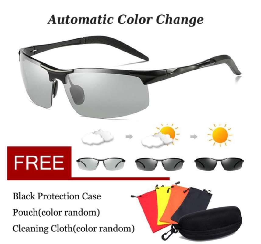 Jual Ioi Kacamata Hitam Pria Polarized Photocromic Uv400 Anti Silau Siang Malam Model Terbaru Online Mei 2021 Blibli