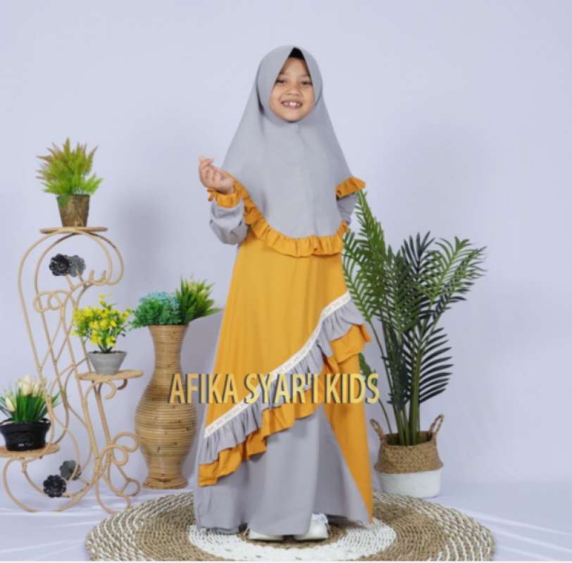 Jual Gamis Muslim Anak Syari 4 13 Tahun Baju Gamis Anak Syari Mix Warna Bahan Wollycrepe Murah Juni 2021 Blibli