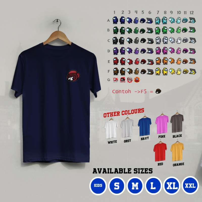 Jual Gults K 210 Kaos Premium Costum Icon Among Us Gratis Tambah Tulisan 7 Colors Online November 2020 Blibli