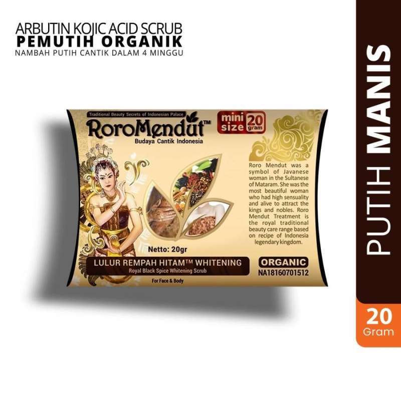 Jual Scrub Wajah Lulur Whitening Rempah Hitam Roro Mendut 20