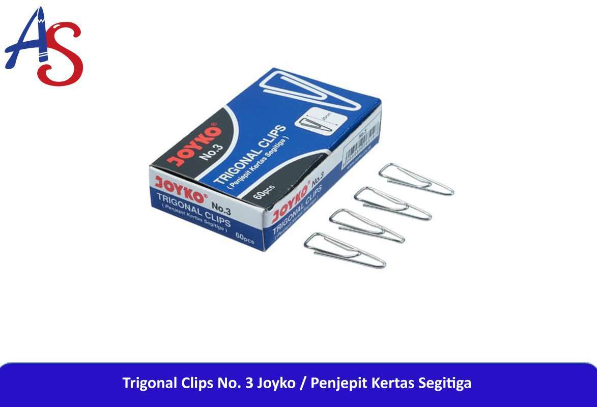 Jual Trigonal Clips No. 3 Joyko Penjepit Kertas Segitiga Di