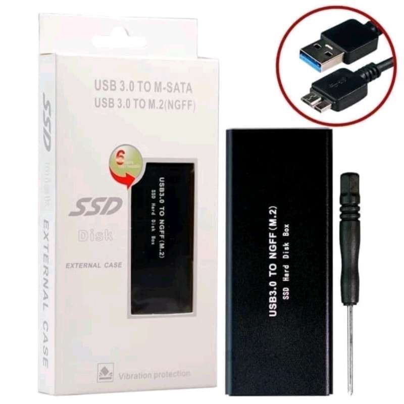 Casing SSD M2 NGFF Sata Usb Kabel Adaptor Enclosure External